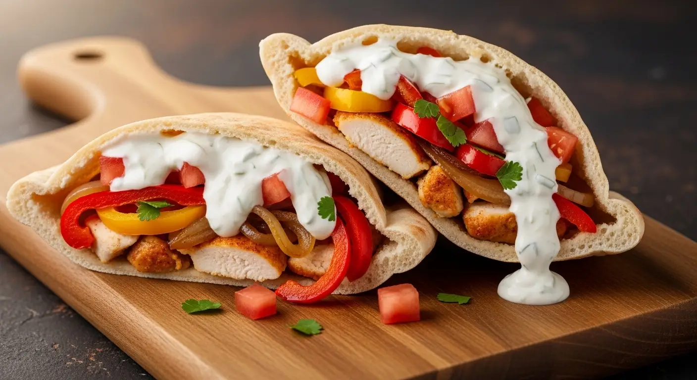 Easy Sheet Pan Chicken Pitas