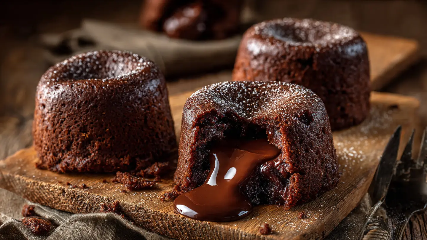 Best Ever Fudgy Chocolate Lava Cakes Baked in a Muffin Tin