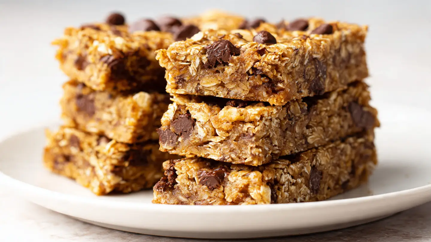 Soft and Chewy Banana Oatmeal Bars for Active Kids