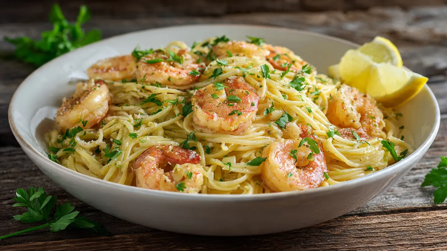 Garlic Butter Shrimp Pasta