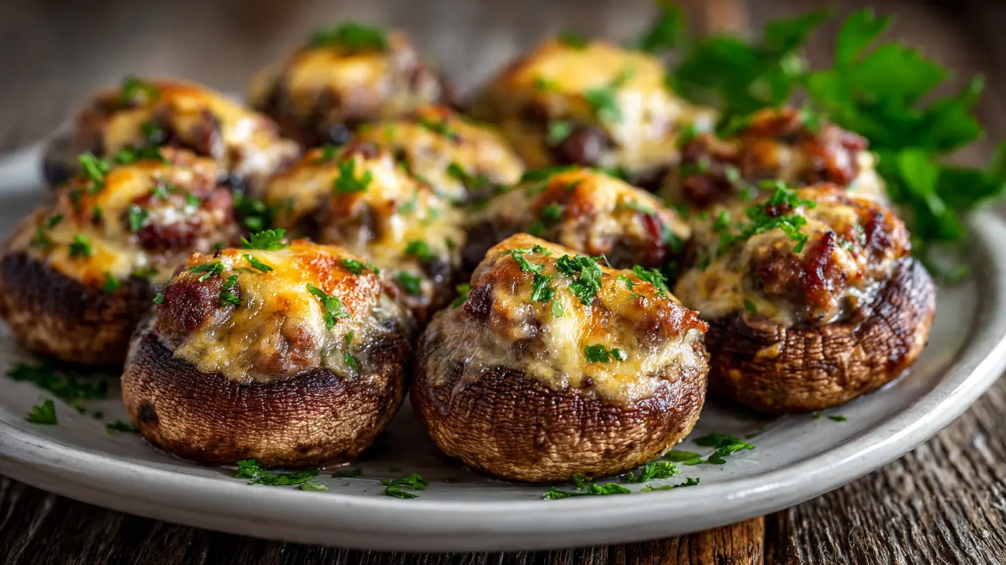 Stuffed Mushrooms with Sausage