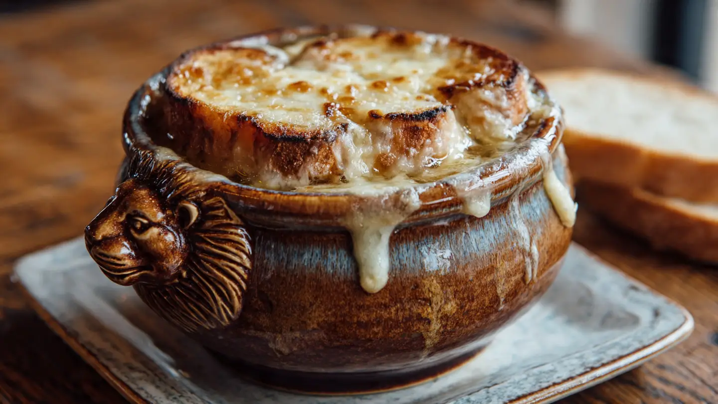 Onion Soup with Gruyere Crust