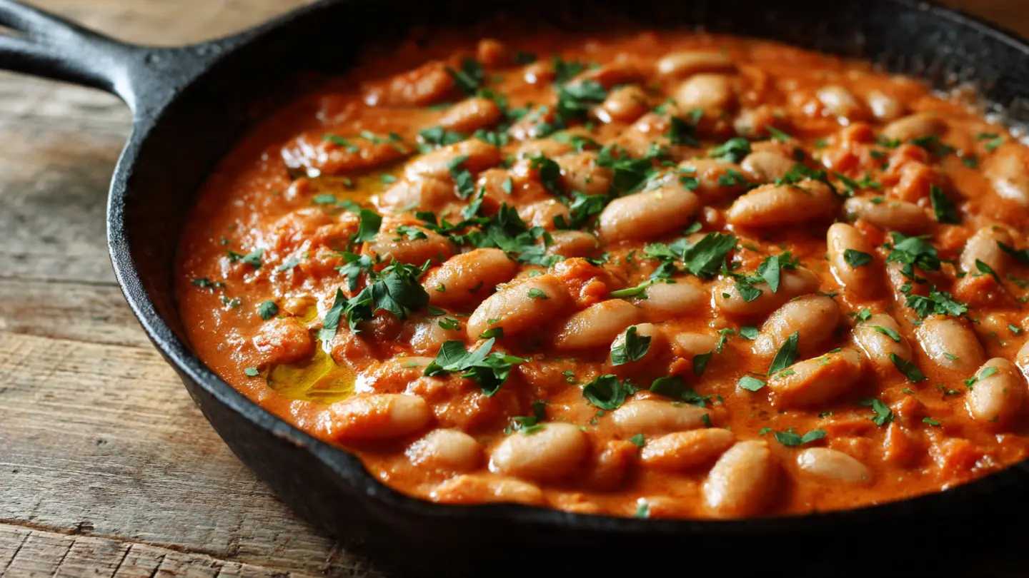 Creamy Tomato Butter Beans