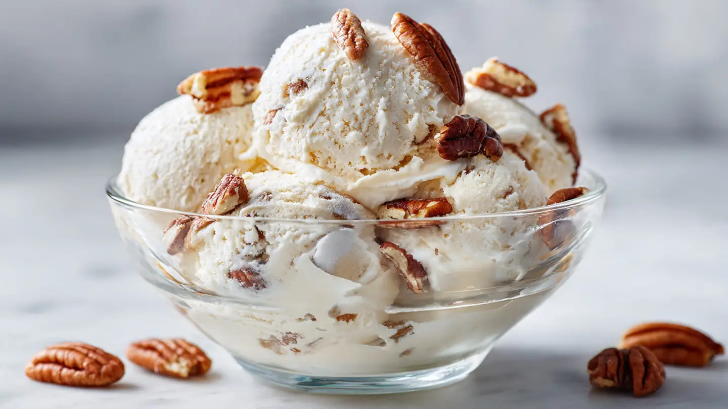 Buttery Butter Pecan Ice Cream with Toasted Nuts