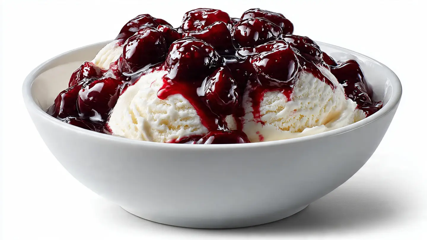 5 Minute Microwave Cherry Compote for Topping Ice Cream