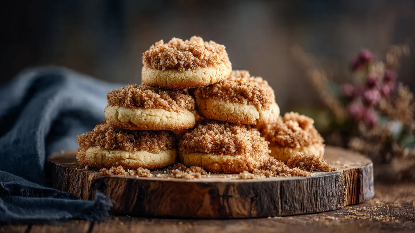 Coffee Cake Cookies with a Cinnamon Streusel