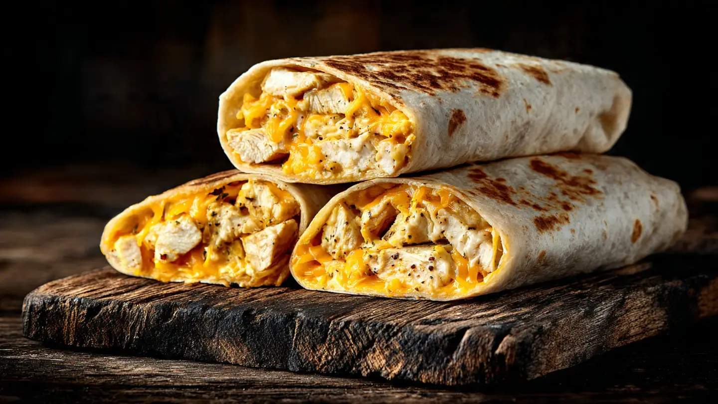 Cheesy Chicken Ranch Wraps