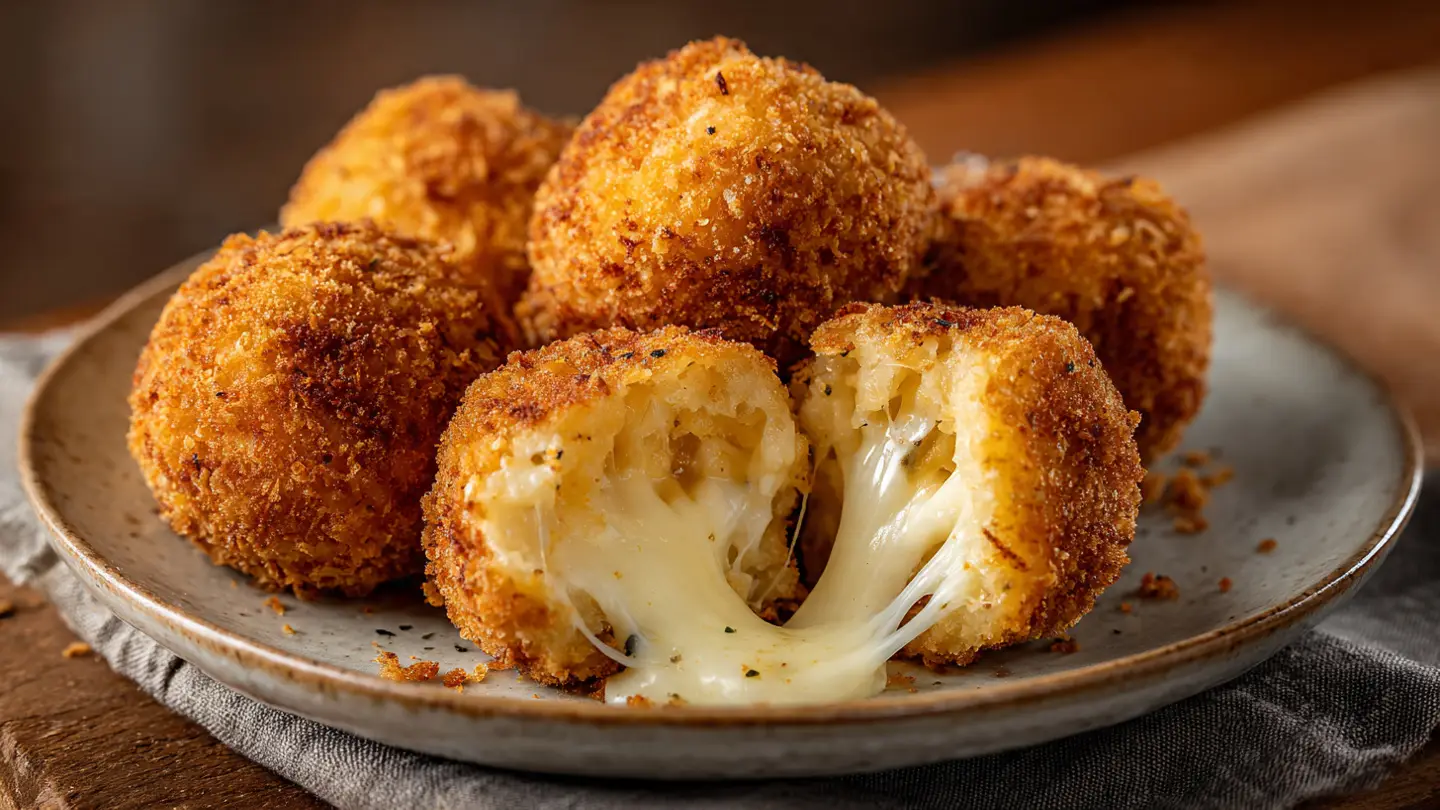 Cheesy Fried Rice Balls
