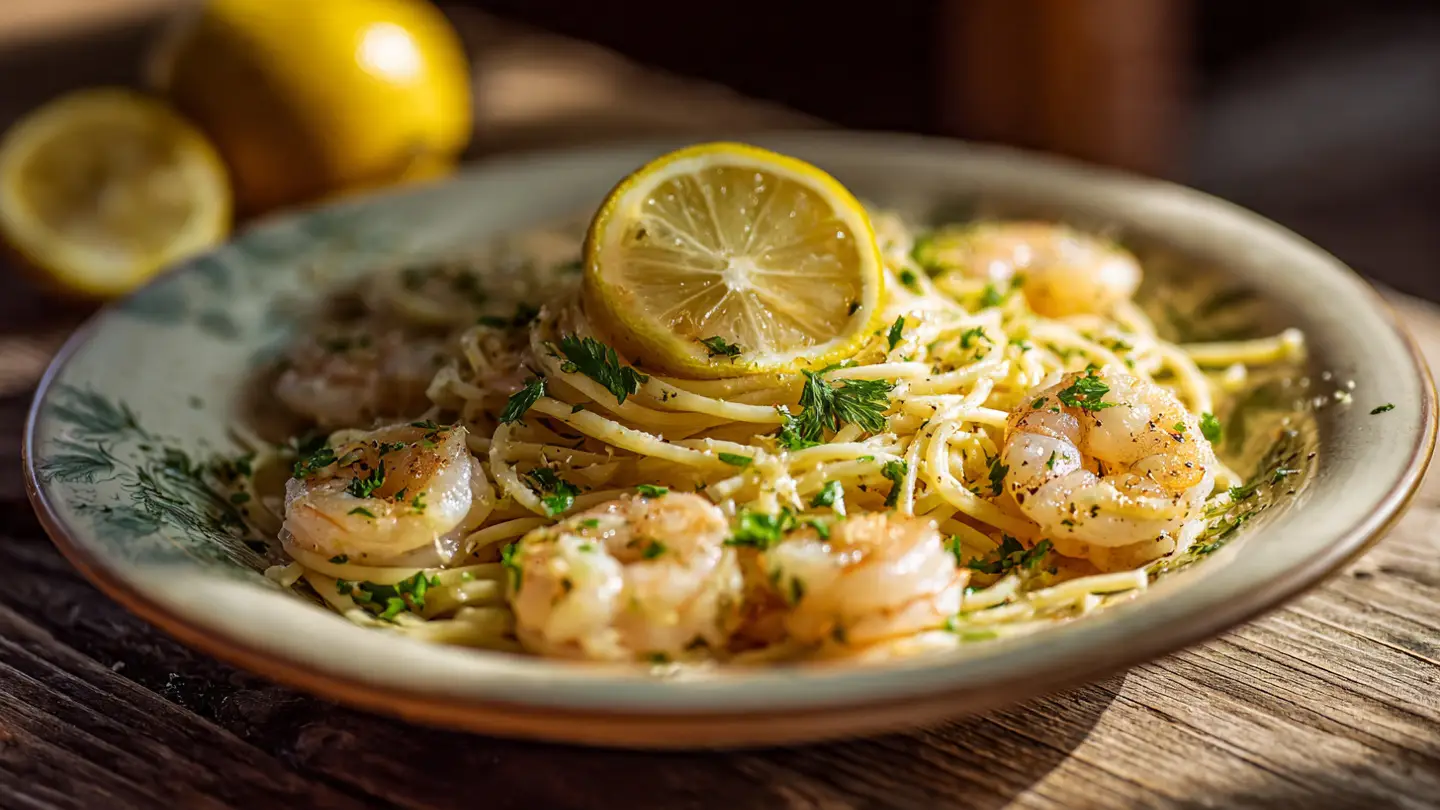 10 Minute Garlic Shrimp Pasta for a High Protein Dinner