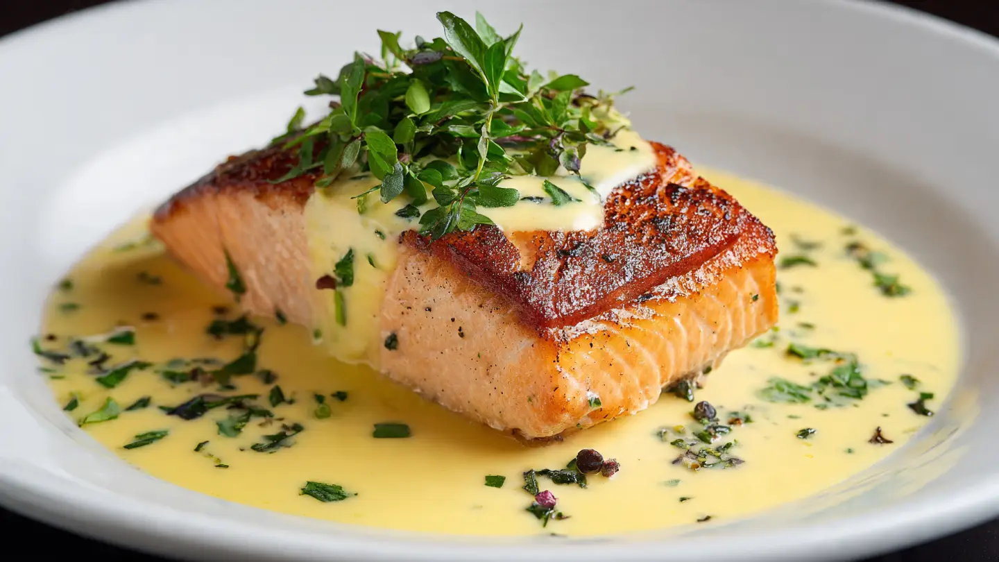 Salmon with Lemon Cream Sauce