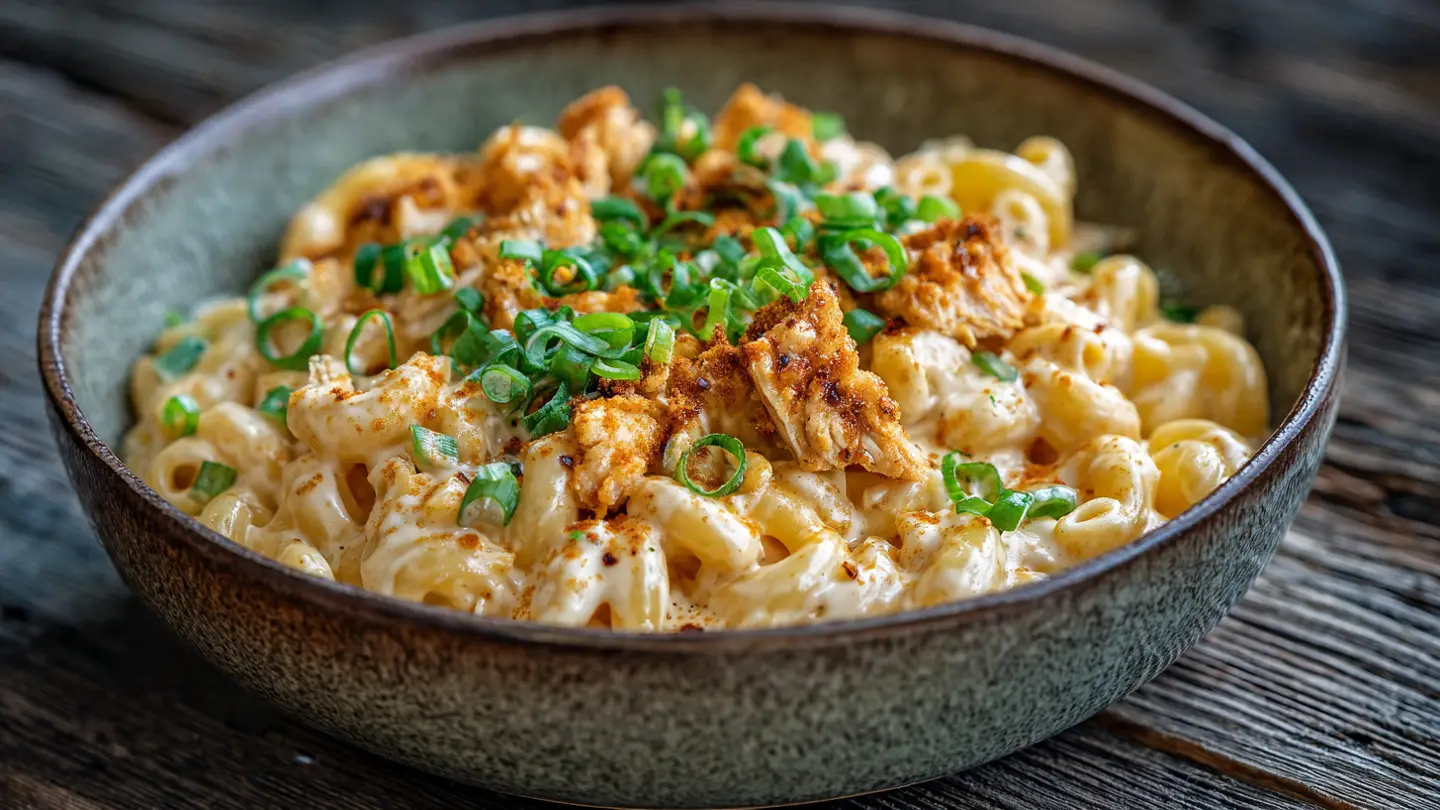 Creamy Honey Pepper Chicken Mac and Cheese