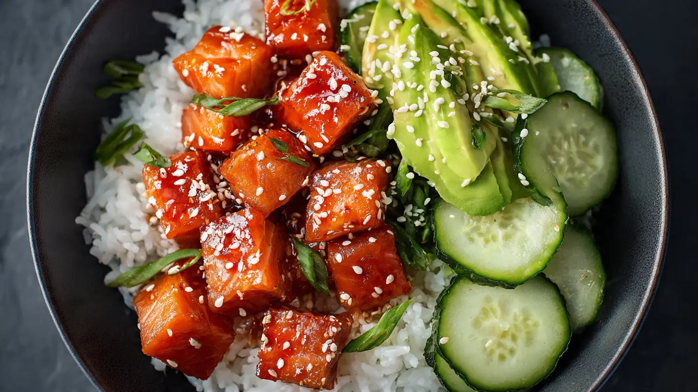 Sriracha Honey Salmon Bowls