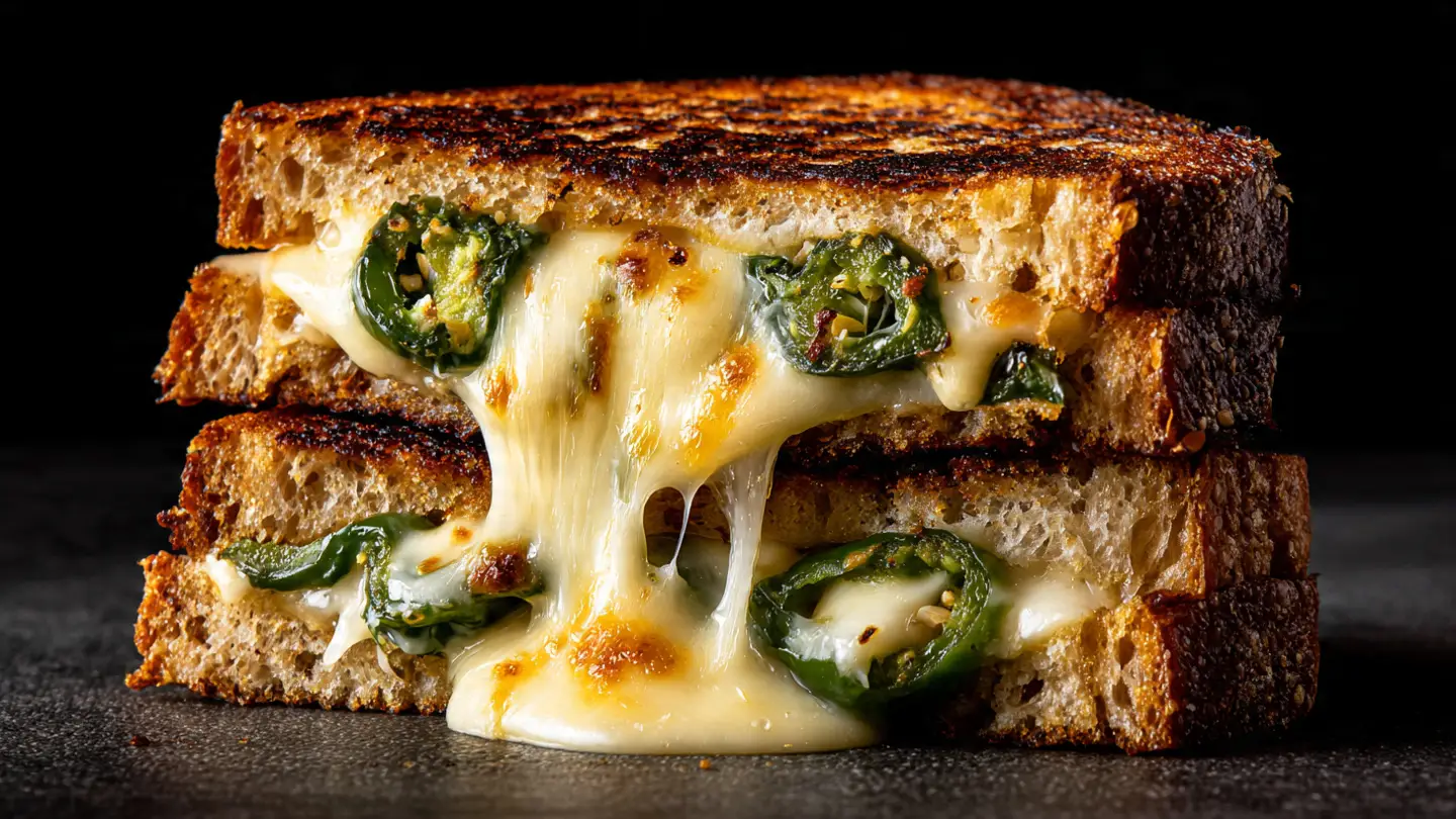 Roasted Jalapeno Popper Grilled Cheese