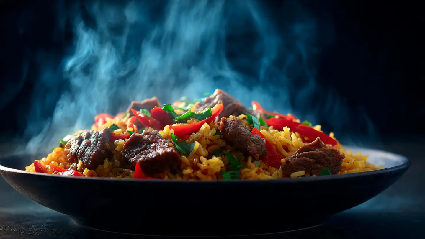 Beef and Pepper Rice Bowl