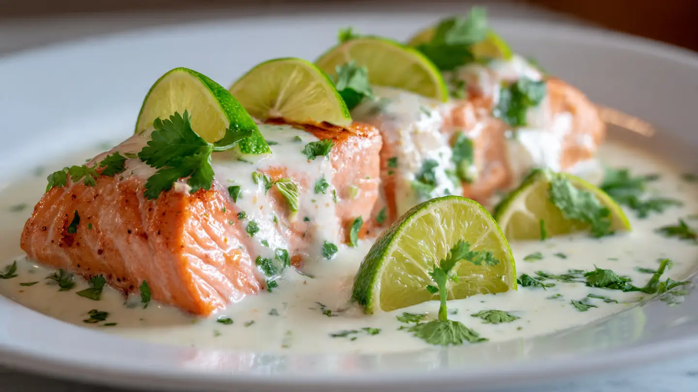 Poached Salmon in Coconut Lime