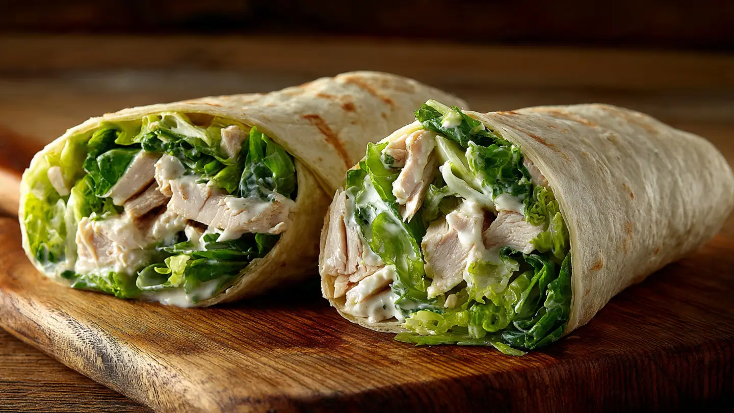 10-Minute Chicken Caesar Wrap