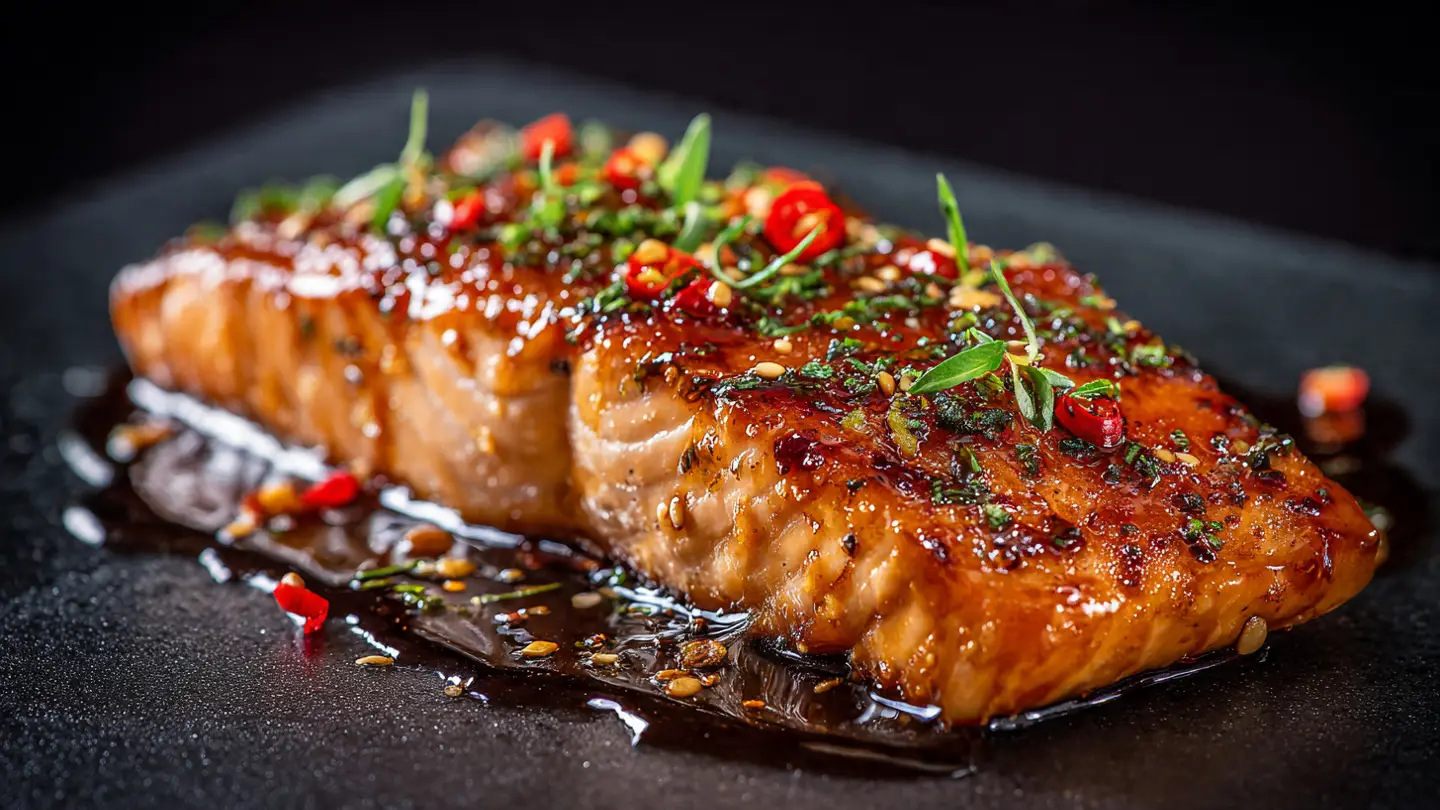 Hot Honey Glazed Salmon