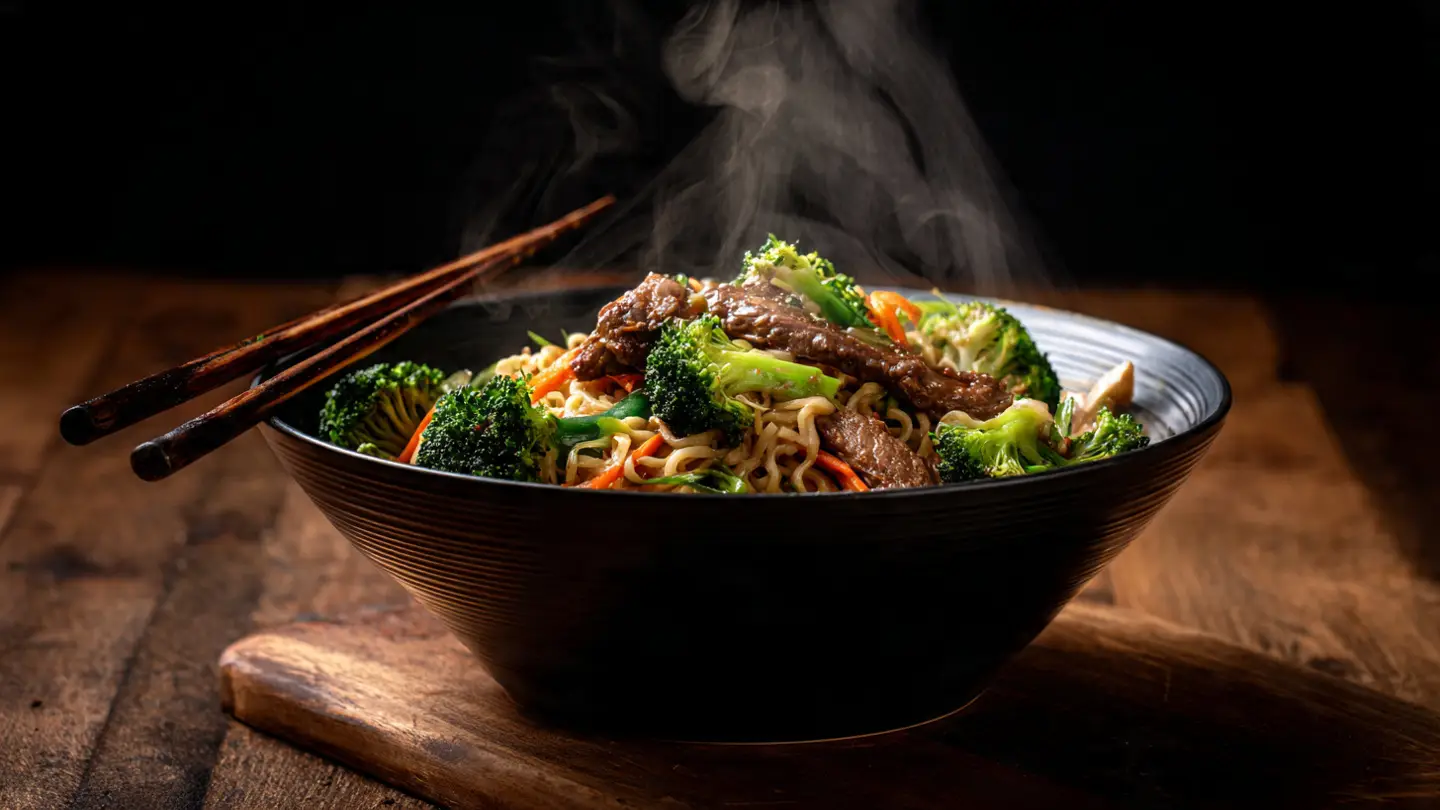 Beef and Broccoli Ramen Stir Fry
