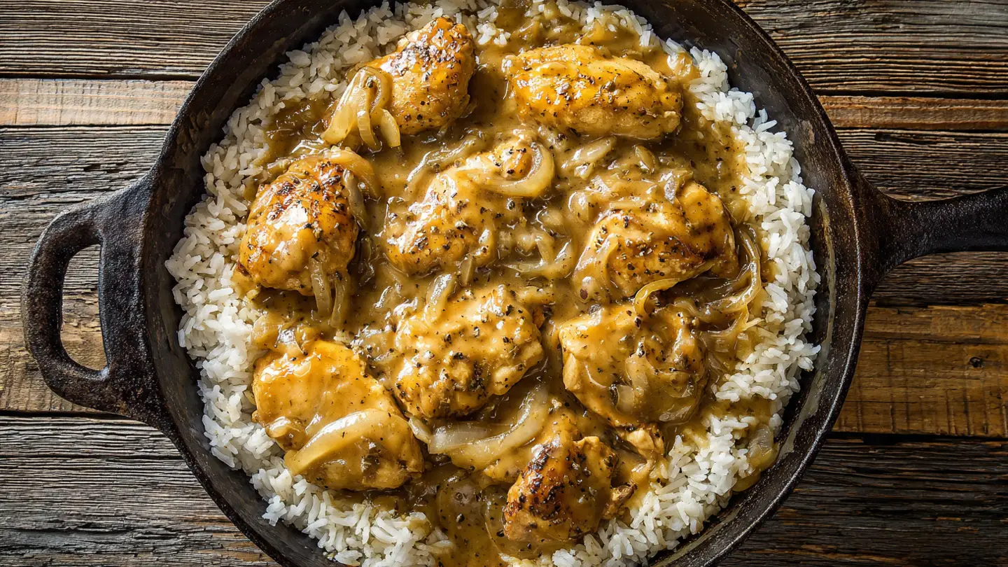 Southern Smothered Chicken and Rice