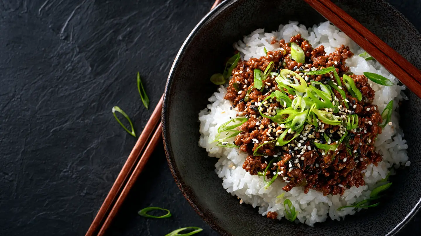 Korean Ground Beef Rice Bowl