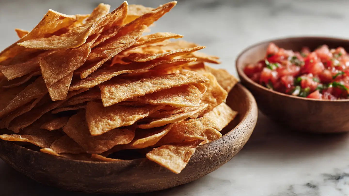 Savory Baked Tortilla Strips for Your Favorite Salsa or Dips