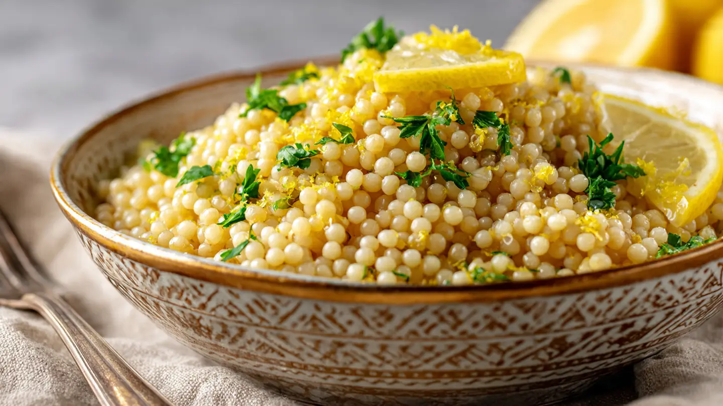 Lemon Parmesan Pearl Couscous