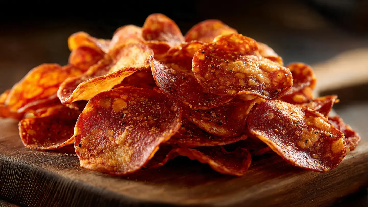 Easy Pepperoni and Cheese Crisps