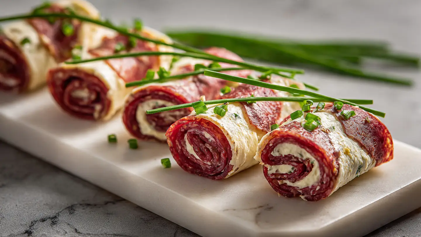 Easy Salami Cream Cheese Roll Ups