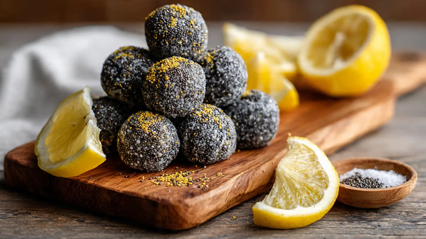 Best Ever Zesty Lemon Poppy Seed Energy Bites